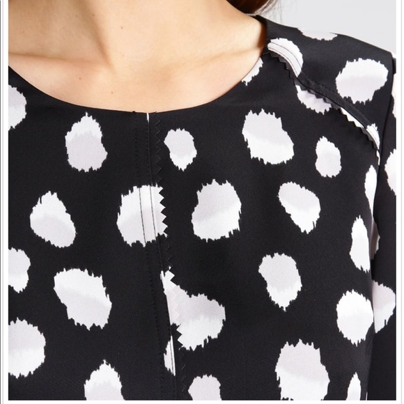 Banana Republic Spotted 3/4 Sleeve Dress - Picture 2 of 7